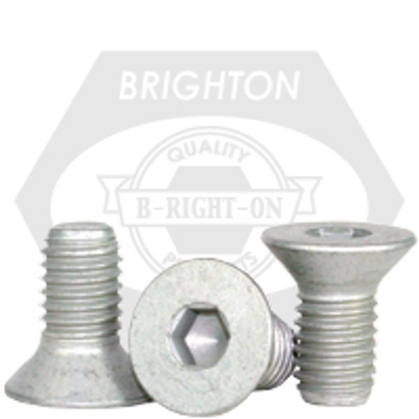 #10-24 x 1 1/4" Flat Head Socket Cap Screws, Coarse, Alloy, Mechanical Zinc Cr+3, Fully Threaded, Qty 100