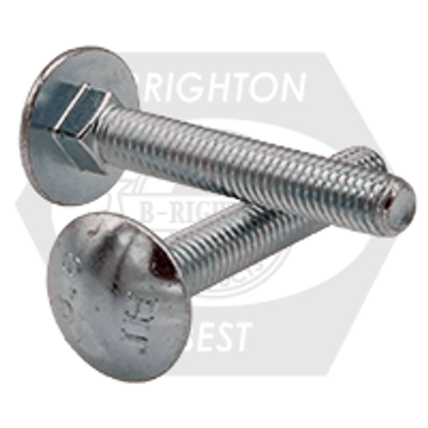 M12-1.75 x 40 mm DIN 603, Coarse, Metric Carriage Bolts 8.8 DIN 603, Coarse, Zinc Cr+3, Fully Threaded, Qty 15
