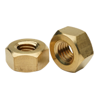 1/4"-20 Brass Heavy Hex Nut (Inch), Qty 300