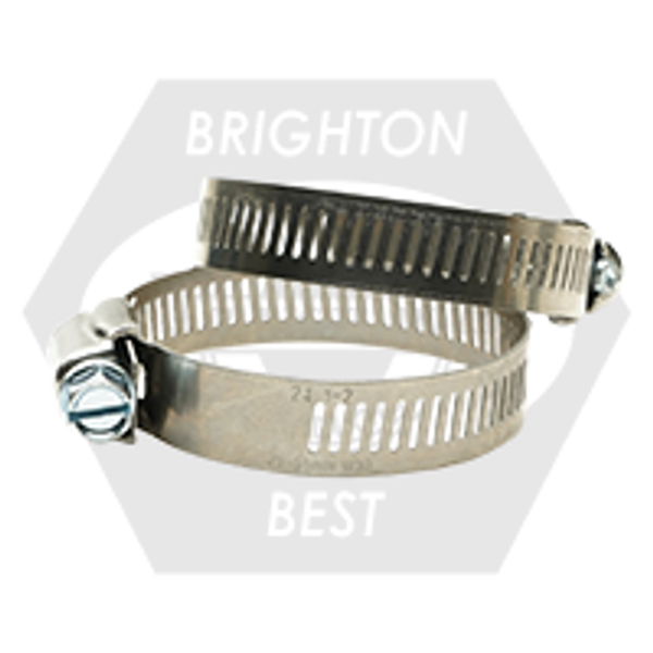#60 (3-1/4"-4-1/4") (82mm-108mm) Stainless 304 Housing And Band - 430 Ss Zinc Plated Screw (Worm-Gear), Qty 50