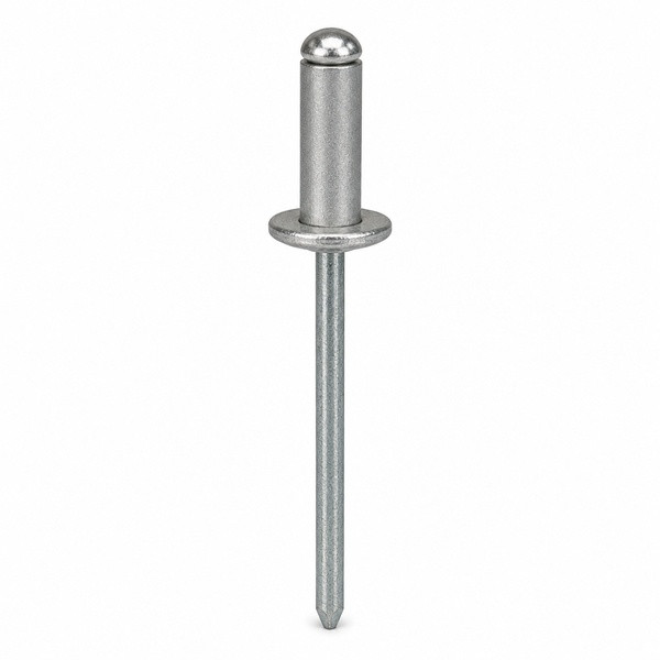 Asce 4-1 1/8 (.020-.062) Alum/Steel Dome Closed-End Blind Rivets, Qty 500
