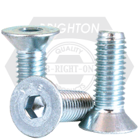 M4-0.70 x 12 mm Flat Head Socket Cap Screw, Class 12.9, DIN7991 Mechanical Zinc Cr+3, Fully Threaded, Qty 2500