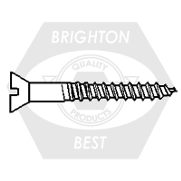 #5 x 1/2" Flat Head Slot Wood Screw, Plain Finish, Qty 13750