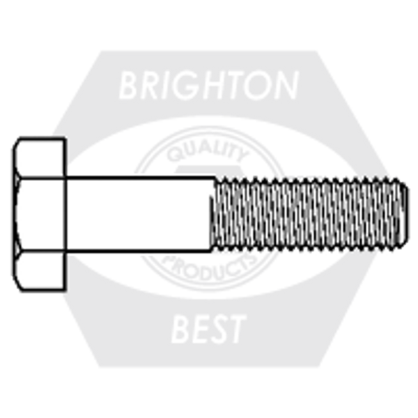 1 3/4"-5 x 8" Astm A354 Grade Bd Hex Bolt, Plain (Inch), Made in USA, Qty 5