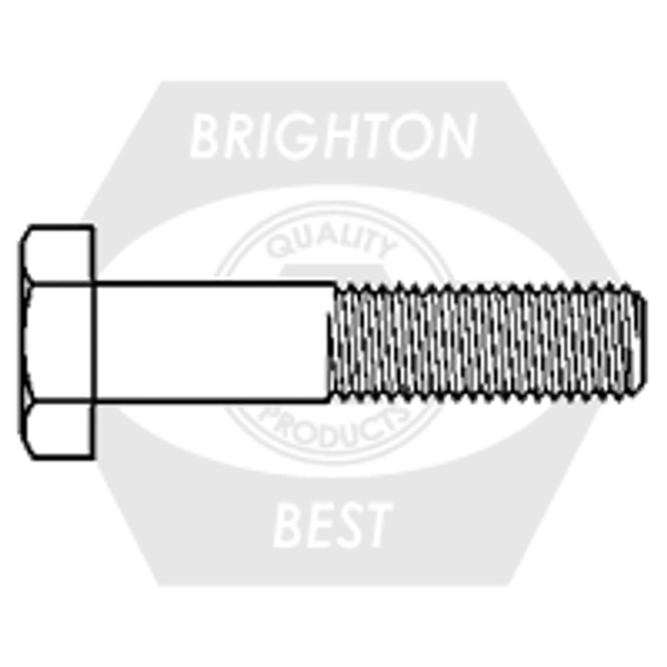1/4"-20 x 1 3/4" Hex Bolts, A307 Grade A, Zinc Yellow Cr+6(Inch), Partially Threaded, Qty 1800