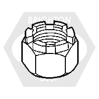5/8"-18 Castle Nut, Plain Finish, Qty 375