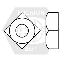 5/8"-11 Square Nuts Grade 2, Plain Finish, Qty 400