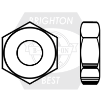 1 5/8"-5 1/2 Heavy Hex Jam (Thin) Nuts A563 Grade A Zinc Cr+3, Qty 50