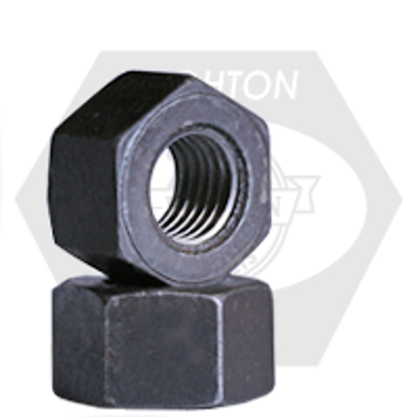 1"-8 Metal Keg Heavy A194 / Sa 194 2H Heavy Hex Nuts, Coarse, Med. Carbon Plain (Barrel), Qty 500