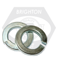 2" Regular Split Lock Washers Zinc Cr+3, Qty 100