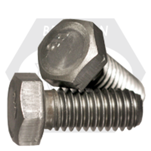 7/16"-14 x 1" Grade 2 Hex Cap Screw, Plain Finish, Fully Threaded, Qty 650