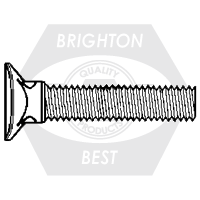 7/16"-20 x 2" Gd 5 Elip Head Plow Bolt Zinc Cr+3, Fully Threaded, Qty 300