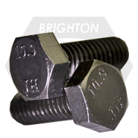 M12-1.25 x 30 mm, DIN 961 Extra, Fine, Hex Cap Screws, Class 10.9, DIN 961 Extra, Fine, Alloy, Plain Finish, Fully Threaded, Qty 450