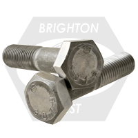 7/8"-9 x 3" A307 Grade B Heavy Hex Bolts Coarse, Plain Finish, Partially Threaded, Qty 60
