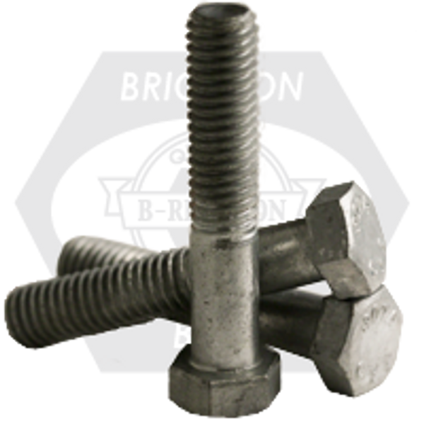 1 1/8"-7 x 14",6" Thd Hex Bolts A307 Grade A Coarse, Hot-Dipped Galvanized HDG, Qty 10