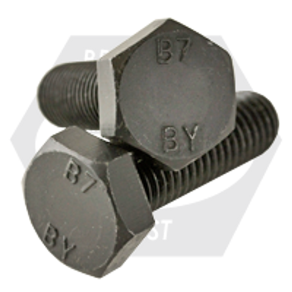 1"-8 x 4 3/4" A193 Grde B7 Heavy Hex Head Cap Screws, Plain Finish, Partially Threaded, Qty 30