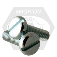 1/4"-20 x 7/16", Pan Head Slot Machine Screw Pan Head Slotted Zinc Cr+3, Fully Threaded, Qty 4000