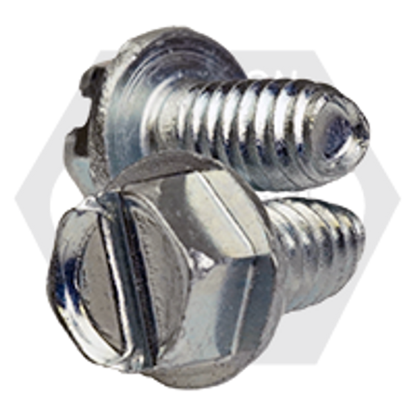#8-32 x 3/8" Indent Hwh Slot Thread Rolling Screws Zinc Cr+3/Wax, Fully Threaded, Qty 10000