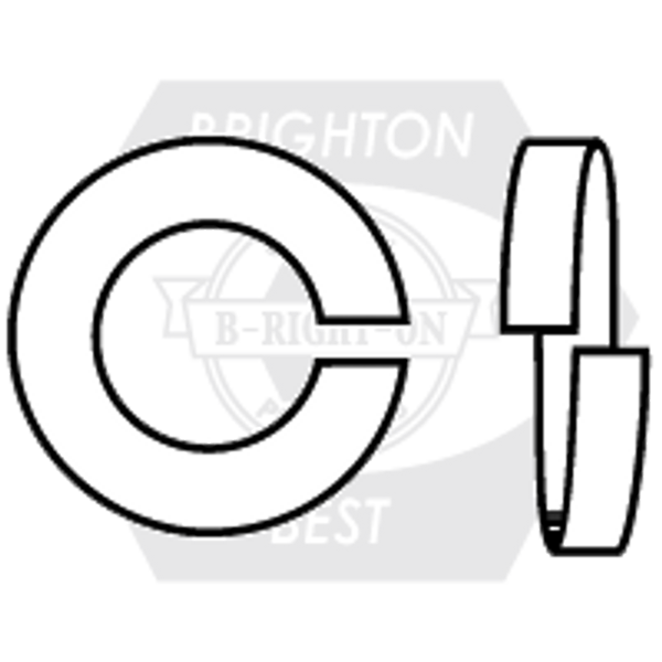 M14 Hi Collar Lockwasher, DIN 7980, Plain Finish, Qty 3000