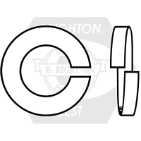M10, DIN127B Split Lock Washers Zinc Yellow Cr+6, Qty 4000