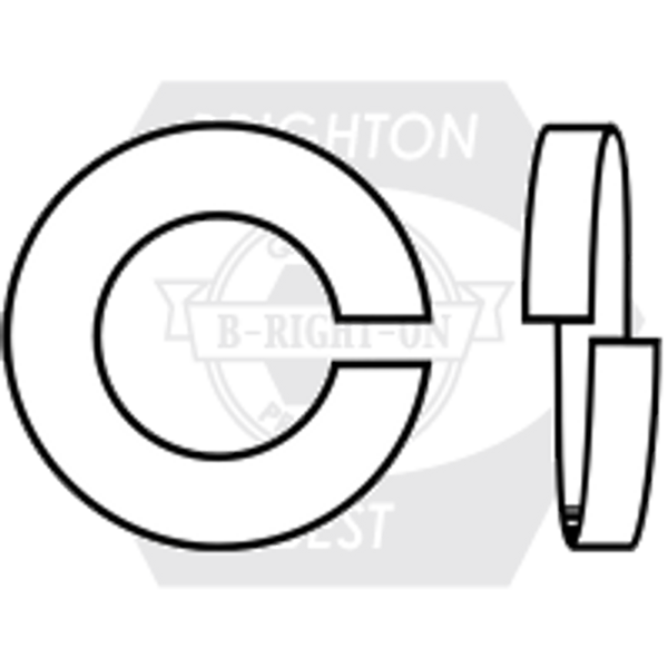 M24, DIN127B Split Lock Washers Zinc Yellow Cr+6, Qty 700
