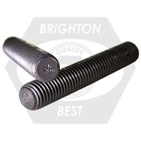 1 1/8"-8 x 9 1/4" B7 Stud Plain (End To End), Qty 20