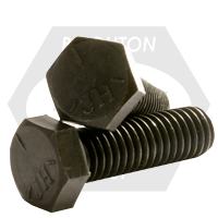 1 1/2"-6 x 11" Hex Cap Screws, Grade 5, Coarse, Med. Carbon, Plain Finish, Partially Threaded, Qty 6