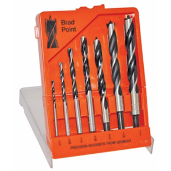 Alfa Tools 7PC BRAD POINT WOOD DRILLS SET