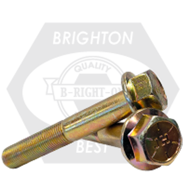 5/16"-18 x 3/4", Coarse, Gr.8 Indent Hex Flange Screw (Frame Bolt / Non Serrated) Zy Cr+6 Bake, Fully Threaded, Qty 1200