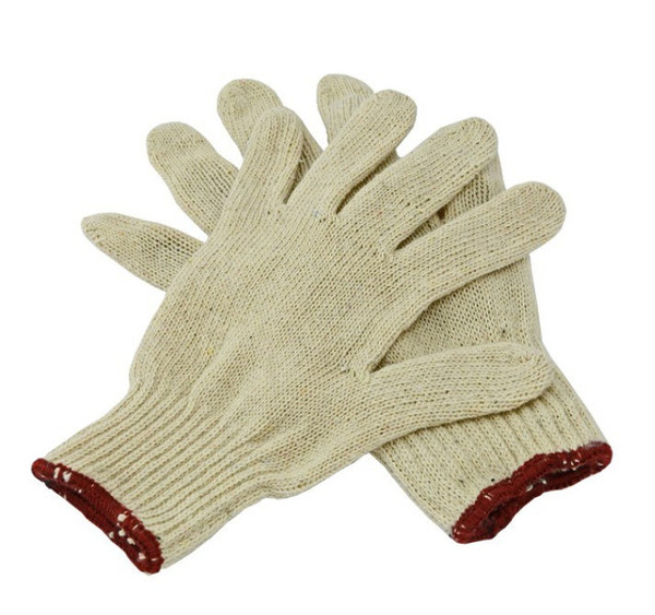 S Poly/Cotton Knitted Natural Color Proferred Industrial Gloves, Qty 12