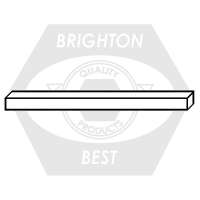 1/8" x 1' Steel Square Keystock Zinc, Qty 10