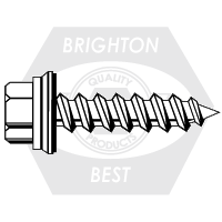 #9-15 x 1 1/2" Trugrip Gt, Hex Washer, Head, Metal To Wood,W/Bonded Washer, Climaseal, Qty 2500