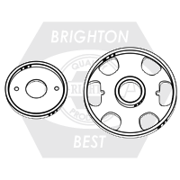 7/8" Idx4" Od Shear Plate Washer, Mall., Plain Finish, Qty 50