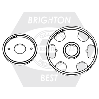 3/4" Idx4" Od Shear Plate Washer, Mall., Hot-Dipped Galvanized HDG, Qty 50