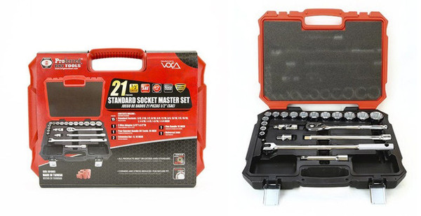 1/2" Drive 21 Piece (SAE) SAE Proferred Socket Master Set, Qty 1