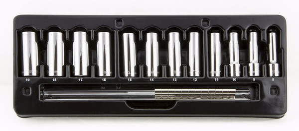 12 pc 12 Point Deep SAE Proferred 3/8" Drive Standard SAE Socket Set, Qty 1