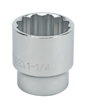 3/8" Standard 12 Point 1/2" Drive SAE Socket, Qty 1