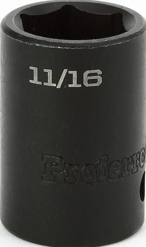 3/4" Impact 6 Point Impact 3/8" Drive SAE Socket, Qty 1