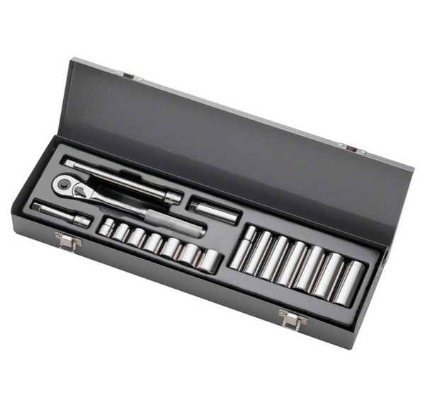 3/8" Drive 22 Piece Metric (Arm 44-326A) USA Socket Master Set, Qty 1