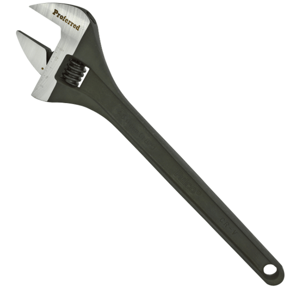 18" Phosphate Proferred Standard Adjustable Wrench , Phosphate Finish, Qty 1