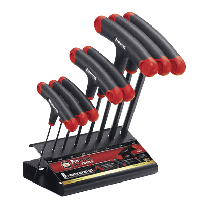 8 Piece (SAE 5/64"-3/8") SAE Proferred T-Handle Hex Key Set, Qty 1