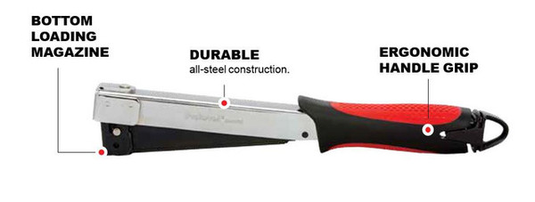 Hammer Tacker:Staples:1/4"-3/8"(6mm-10mm) Proferred Hammer Tacker, Qty 1
