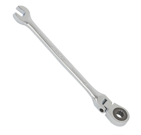 9/16" Proferred Flex Ratcheting Combination Wrench , Chrome Finish, Qty 1