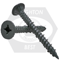 #8  x  1-1/4",Sharp Point Cement Board Screws,Flat Combo Drive,Zinc Cr+6 Green Coating-1500 Hrs, Qty 5000