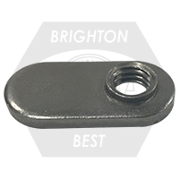 5/16"-18 Spot Weld Nut, Single Tab, With Target, Qty 2500