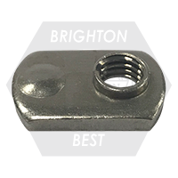 #8-32 Spot Weld Nut, Single Tab, Single Projection, Qty 5000