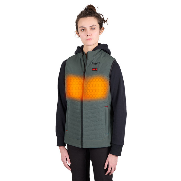 Milwaukee F300E-21L M12 Women's Heated AXIS Vest Kit - Green L
