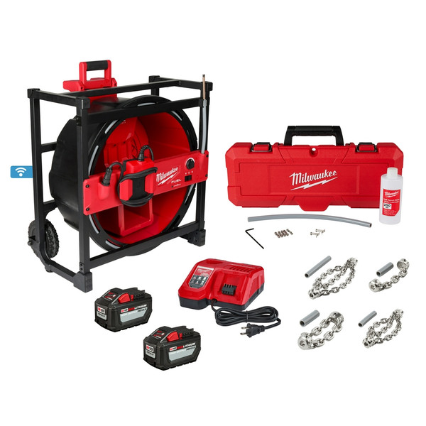 Milwaukee 2819-22 M18 FUEL High Speed Chain Snake for 1-1/2  4 Pipes