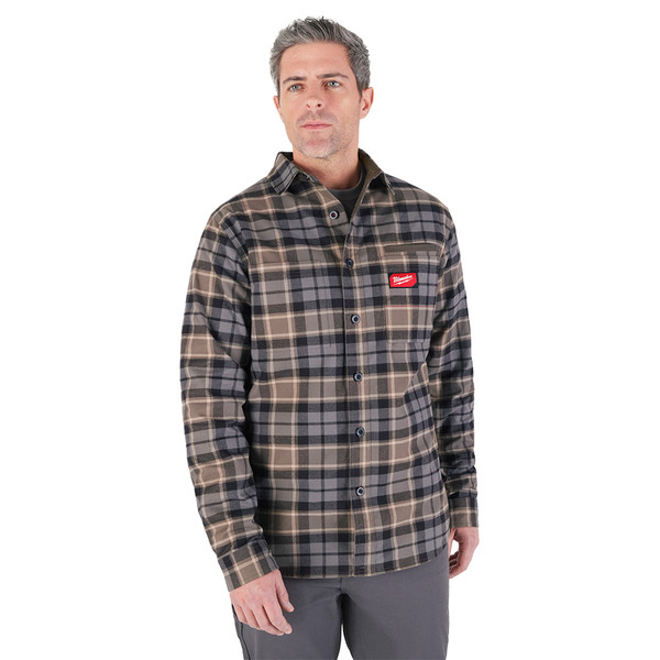 Milwaukee M551G-3X GRIDIRON Flannel Shirt - Gray 3X