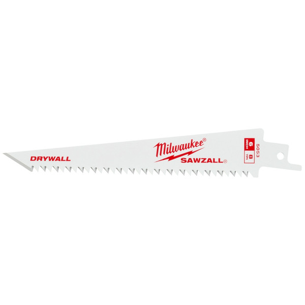 Milwaukee 48-00-5053 6 8TPI Drywall SAWZALL Blades (3 pk)